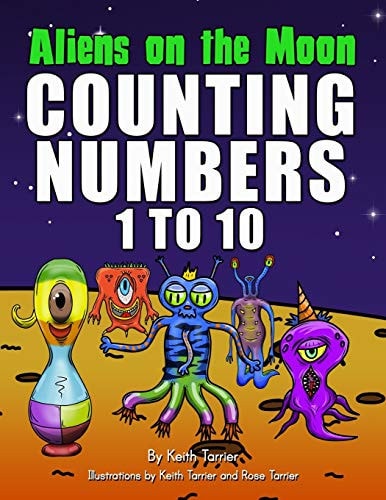 Aliens On The Moon. Counting Numbers 1 to 10
