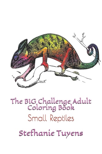 The BIG Challenge Adult Coloring Book Small Reptiles