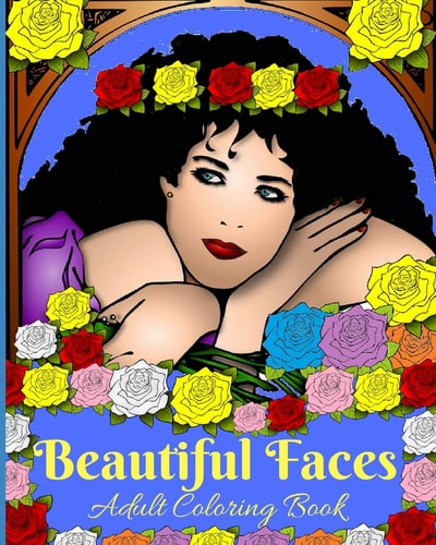Beautiful Faces Adult Coloring Book