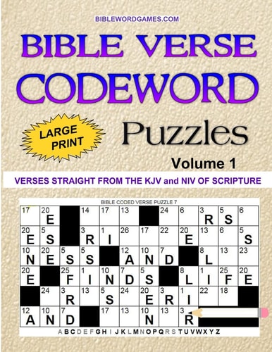 Bible Verse Codeword Puzzles Vol. 1 60 New Bible Verse Codeword Puzzles in Large Print Paperback
