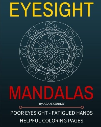 Eyesight Mandalas Coloring Pages for People with Eye and Hand Fatigue