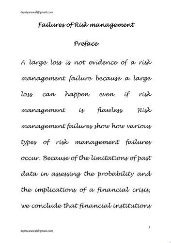 Failures of Risk Management
