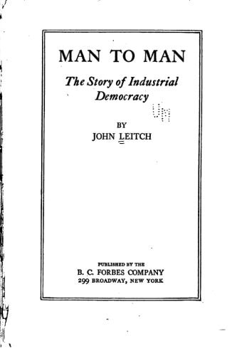 Man to Man, the Story of Industrial Democracy