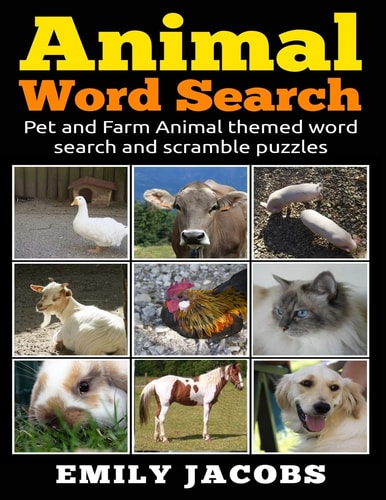 Animal Word Search Pet and Farm Animal Themed Word Search and Scramble Puzzles