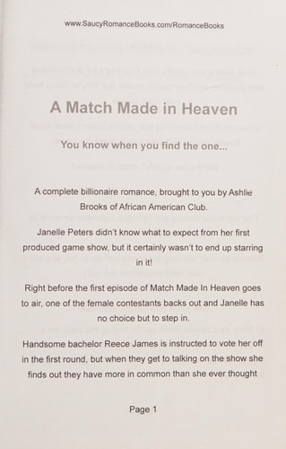 A Match Made in Heaven A Billionaire Urban Fiction Romance