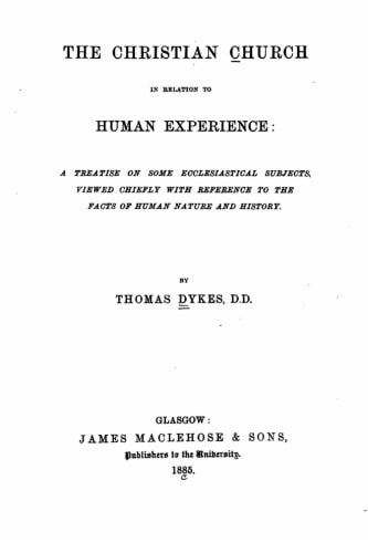 The Christian Church in Relation to Human Experience
