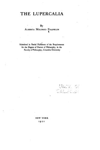 The Lupercalia