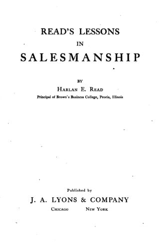 Read's Lessons in Salesmanship