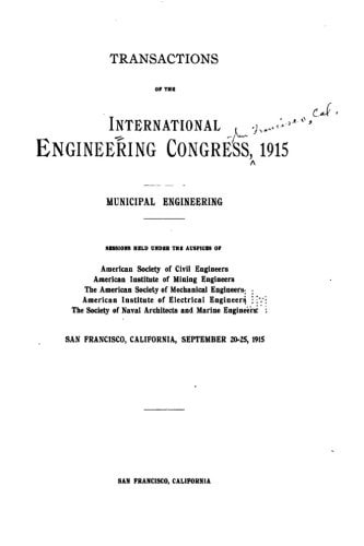 Transactions of the International Engineering Congress, 1915