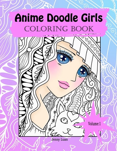 Anime Doodle Girls Coloring Book