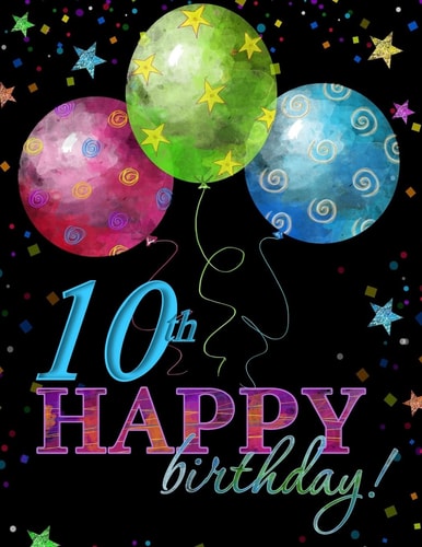 10th Happy Birthday Celebration Memory Book; 10th Birthday Decorations in All Departments; 10th Birthday Party Supplies in All Departments; 10th Birthday Party Supplies for Girls in All Departments; 10th Birthday Balloon in All De; 10th Birthday Candle in