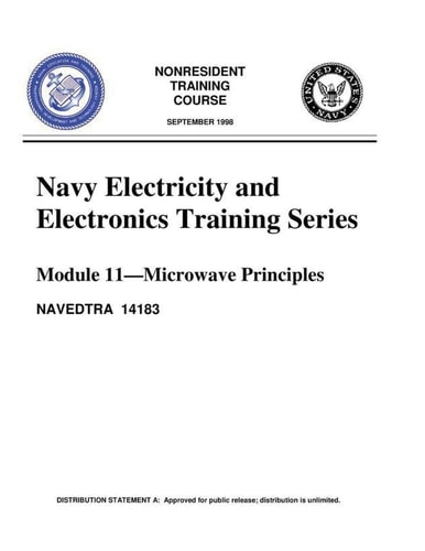The Navy Electricity and Electronics Training Series Module 11 Microwave Princi