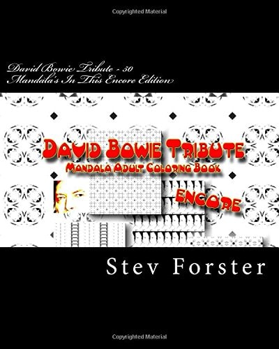 David Bowie Tribute - Mandala Adult Coloring Book Encore