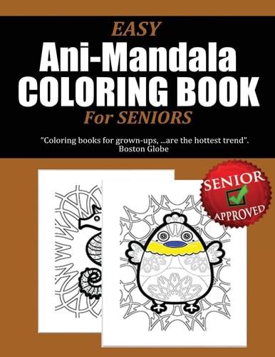Easy Ani-Mandala Coloring Book for Seniors