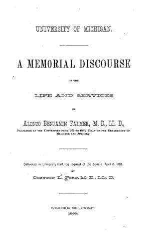 A Memorial Discourse on the Life and Services of Alonzo Benjamin Palmer