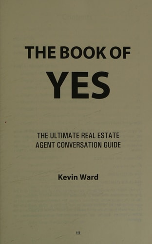 The Book of YES The Ultimate Real Estate Agent Conversation Guide