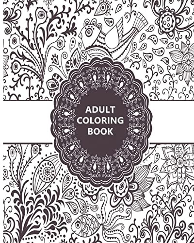Adult Coloring Book Relaxation Templates for Meditation and Calming
