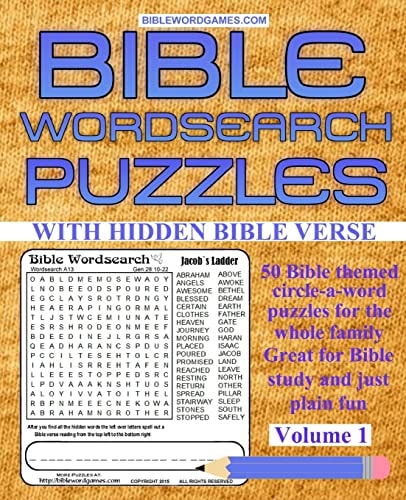 Bible Word Search Puzzles Volume 1 50 New Large Print Bible Themed Word Search Puzzles