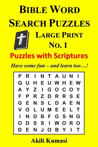 Bible Word Search Puzzles, Large Print No. 1 50 Puzzles with Scriptures