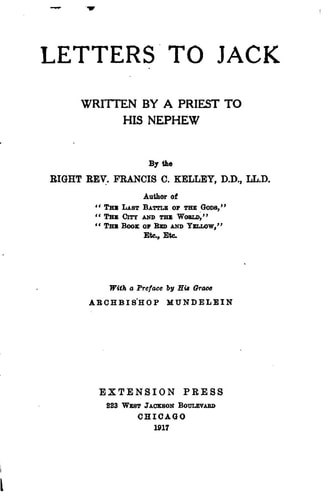 Letters to Jack, Written by a Priest to His Nephew