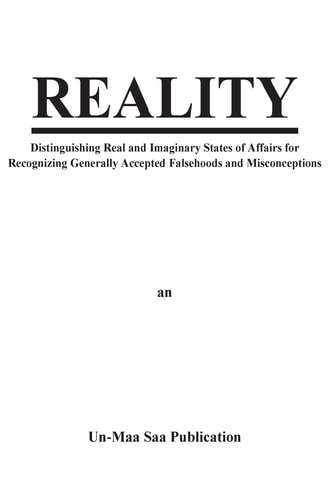 Reality Distinguishing Real and Imaginary States of Affairs for Recognizing Generally Accepted Falsehoods and Misconceptions