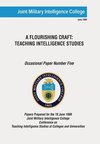 A Flourishing Craft Teaching Intelligence Studies