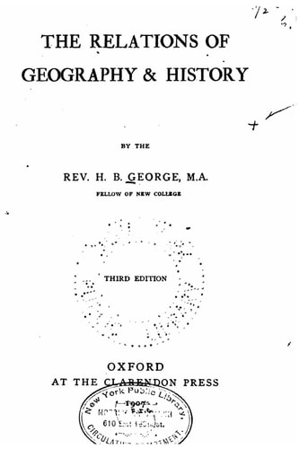 The Relations of Geography and History