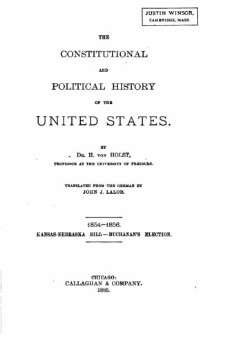 The Constitutional and Political History of the United States