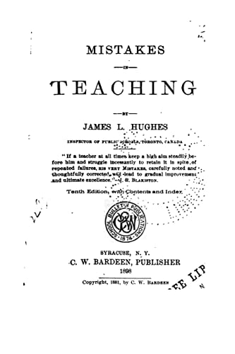 Mistakes in Teaching