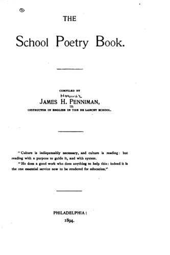The School Poetry Book