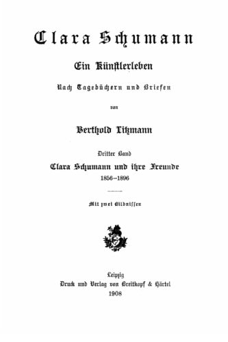Clara Schumann, Ein Künstlerleben