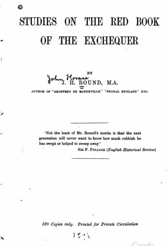 Studies on The Red Book of the Exchequer