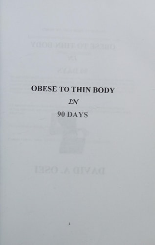 Obese To Thin Body In 90 Days Lose 30+ Pounds In 12 Weeks. Fastest Weight-loss Blueprints.