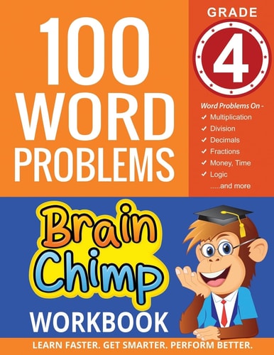 100 Word Problems Grade 4 Math Workbook