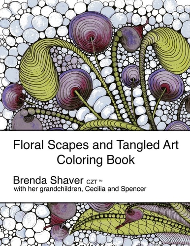 Floral Scapes and Tangled Art Coloring Book