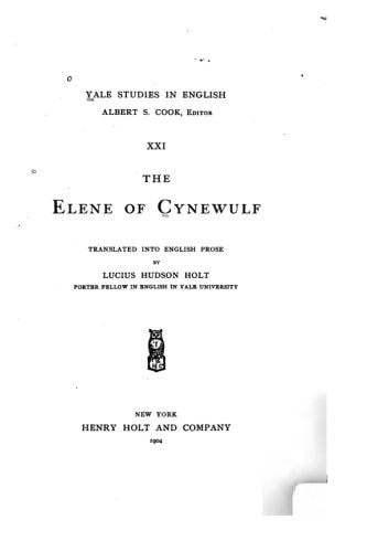 The Elene of Cynewulf