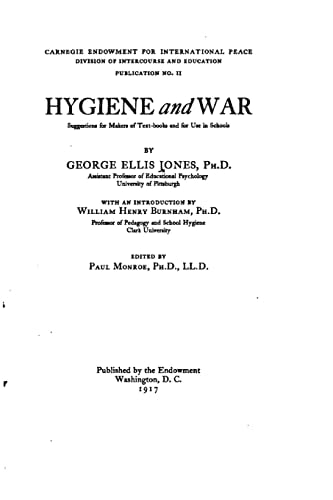 Hygiene and War, Suggestions for Makers of Textbooks and for Use in Schools