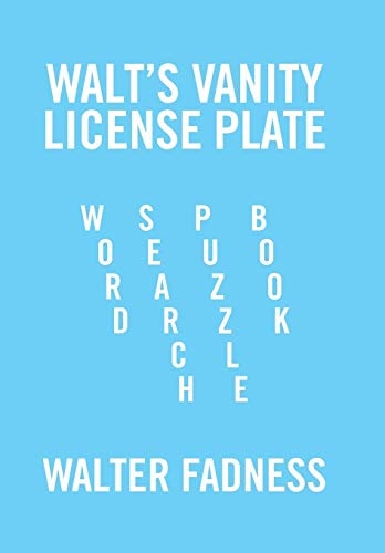 Walt's Vanity License Plate Word Search Puzzle Book