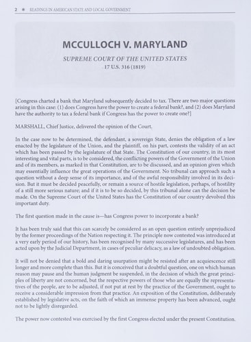 Readings in American State and Local Government