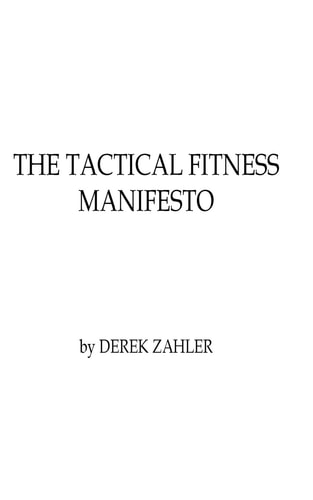 Tactical Fitness Manifesto