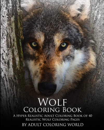 Wolf Coloring Book A Hyper Realistic Adult Coloring Book of 40 Realistic Wolf Coloring Pages