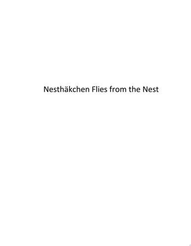 Nesthäkchen Flies from the Nest First English Edition of the German Children’s Classic Translated, Introduced, and Annotated by Steven Lehrer