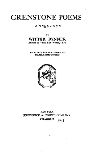 Grenstone Poems, a Sequence