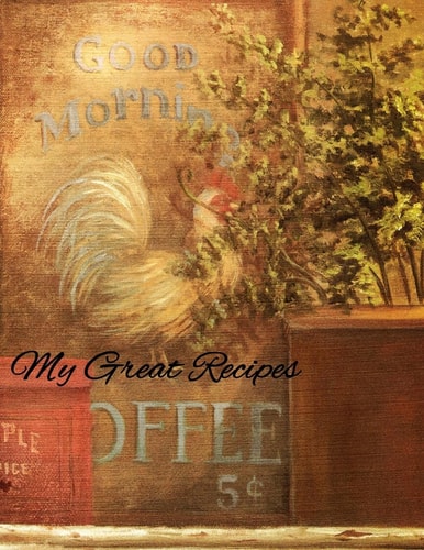 My Great Recipes Vintage Sign