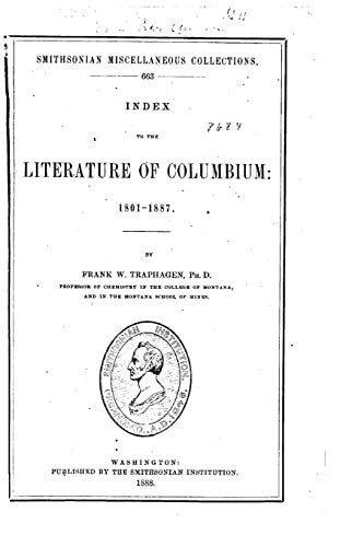 Index to the Literature of Columbium , 1801-1887