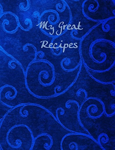 My Great Recipes Dark Blue Scroll