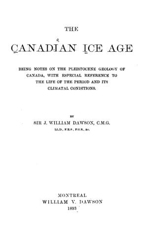 The Canadian Ice Age
