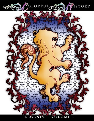 Colorful History Adult Coloring Inspired by History and Legend.