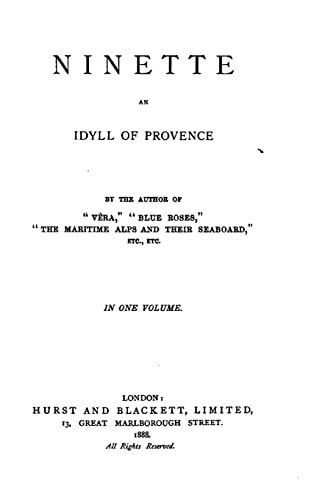 Ninette, An Idyll of Provence