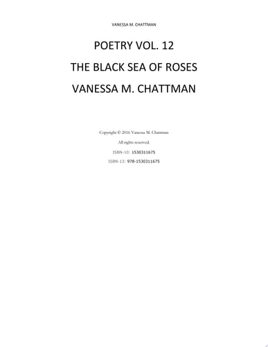 Poetry The Black Sea of Roses (Volume 12)